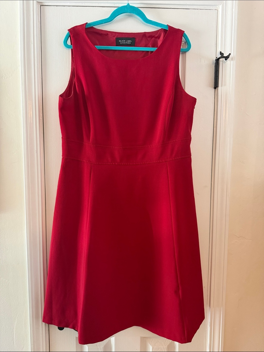 Red Sleeveless A-Line Evan Picone Dress